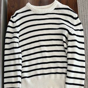Zara navy and white strip sweater